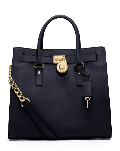 michael kors hamilton large schwarz|michael kors saffiano handbag.